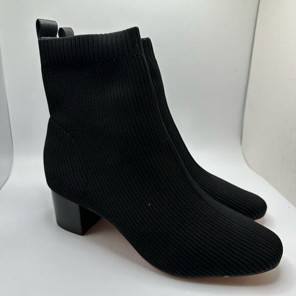 CUSHIONAIRE Women's Stretch bootie +Memory Foam 8 BLACK - Picture 1 of 7
